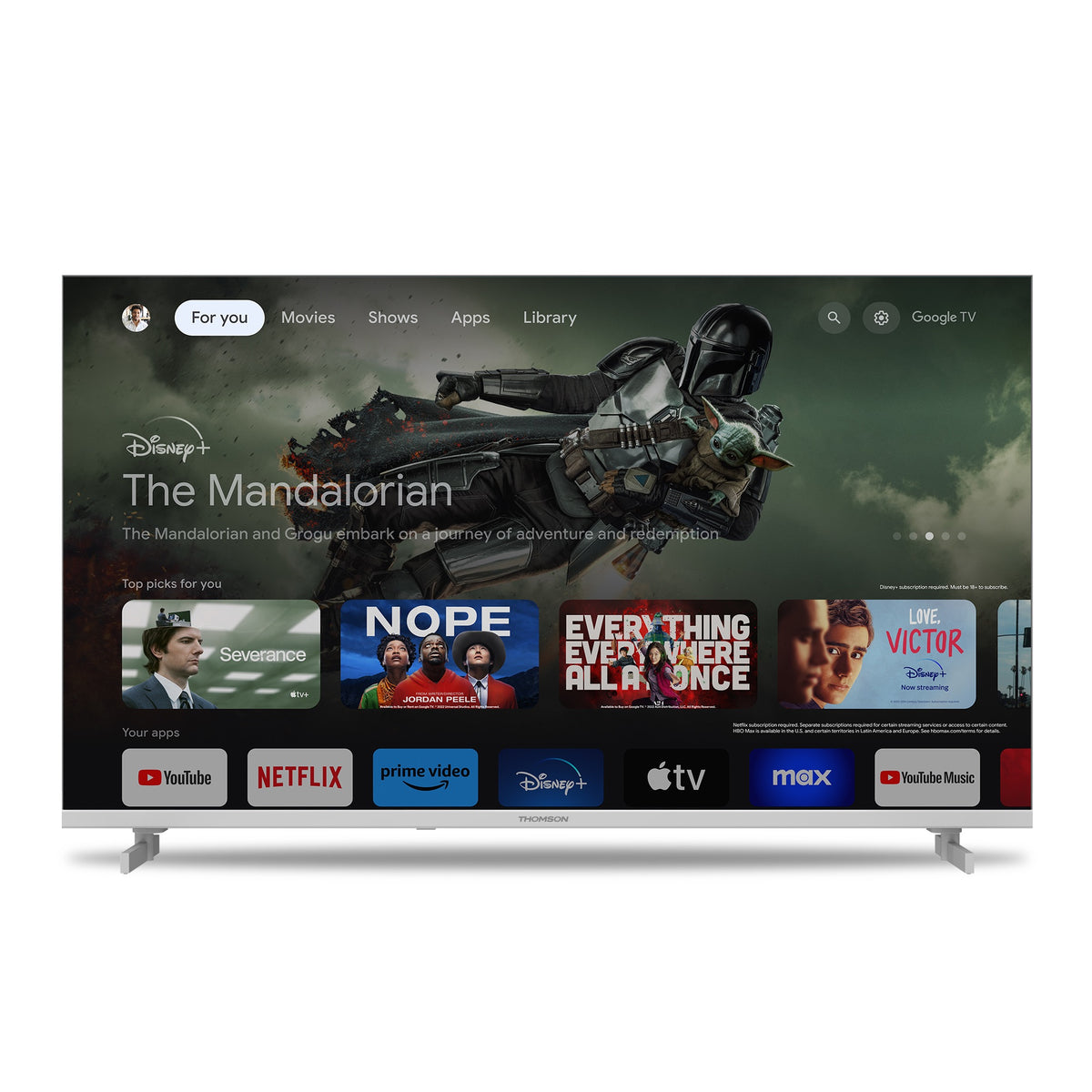 Google TV UHD Side Feet