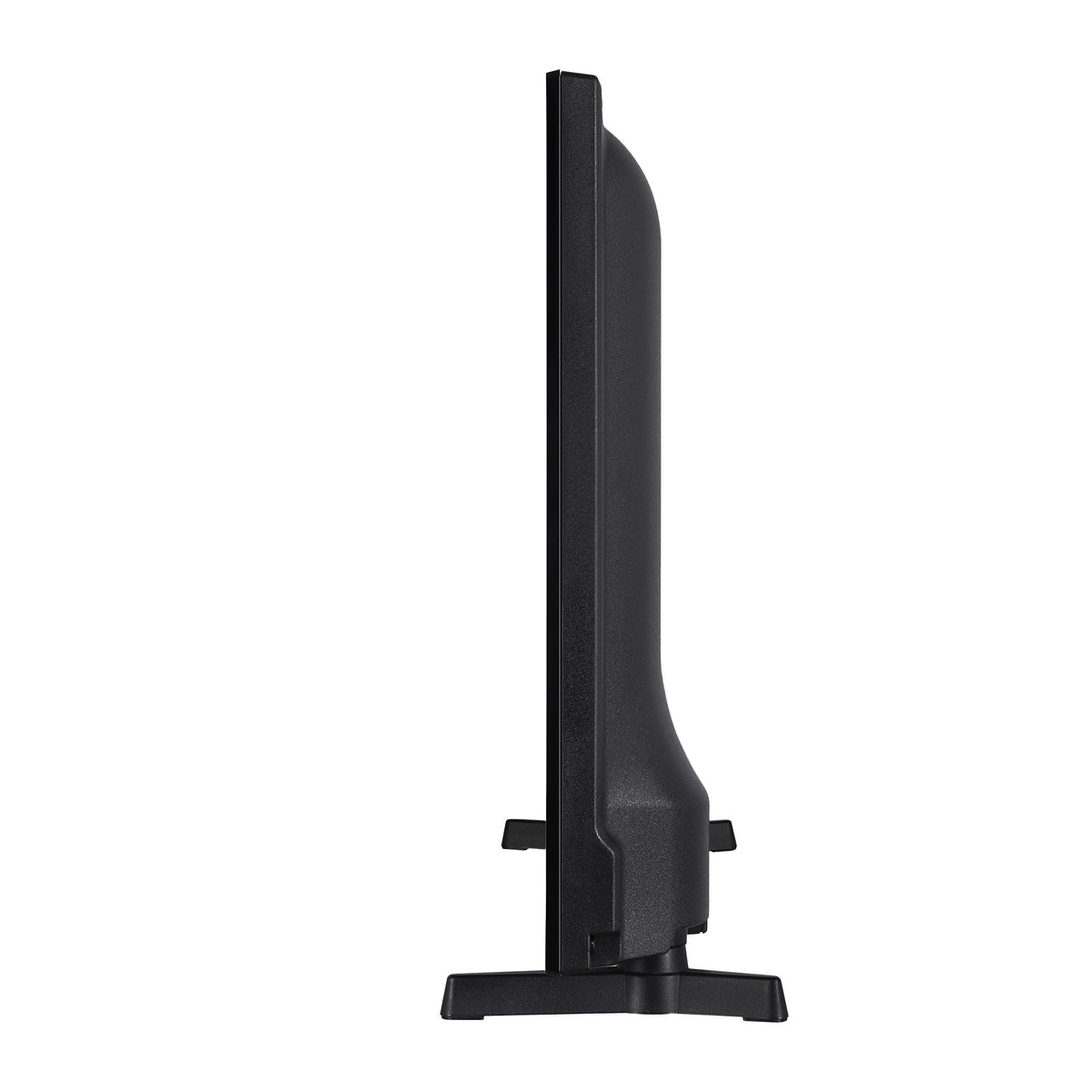 Black TV side view on a white background