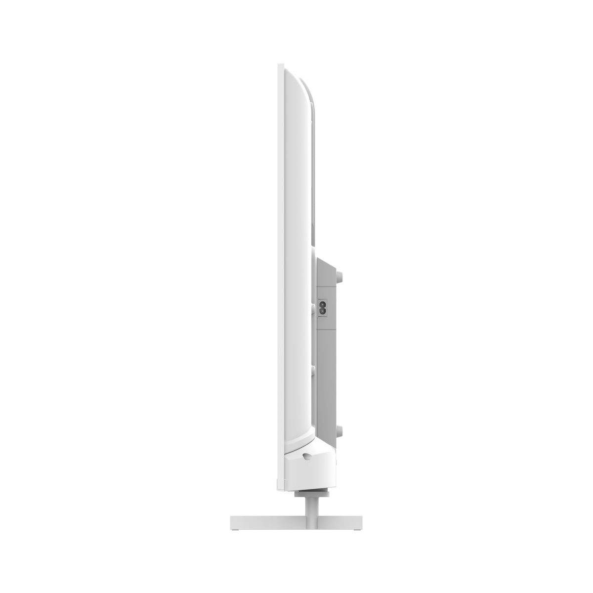 White TV monitor on a white background