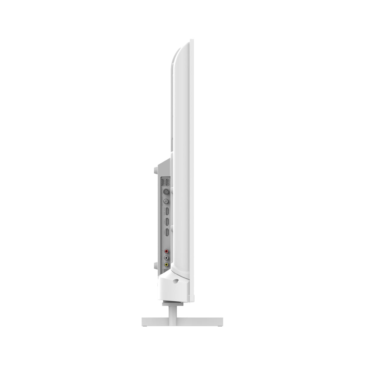 White TV monitor on a white background