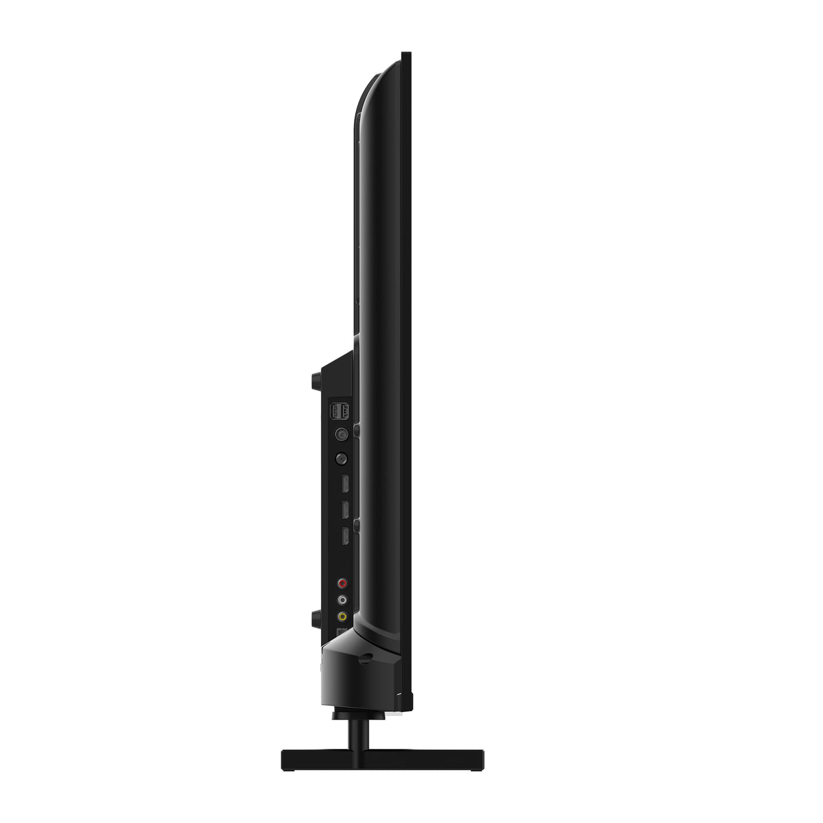 Black TV  monitor on a white background