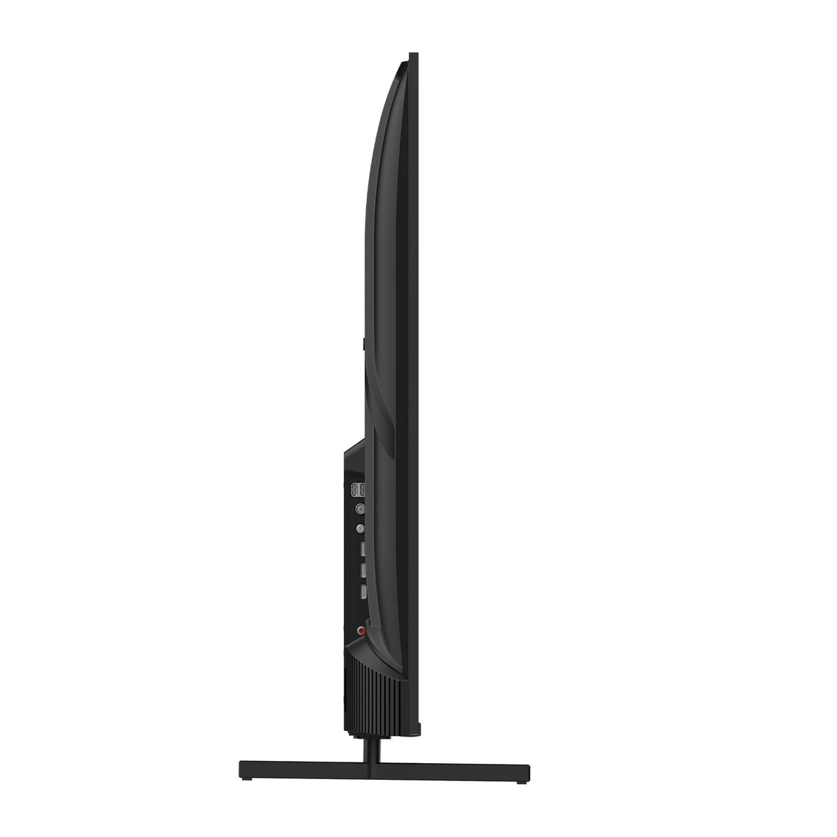 Black TV monitor on a white background